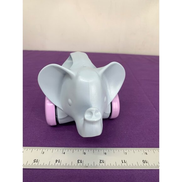 Green Toys Purple Elephant on Wheels USA Recycled Materials Rolling Toddler Toy - Picture 4 of 7